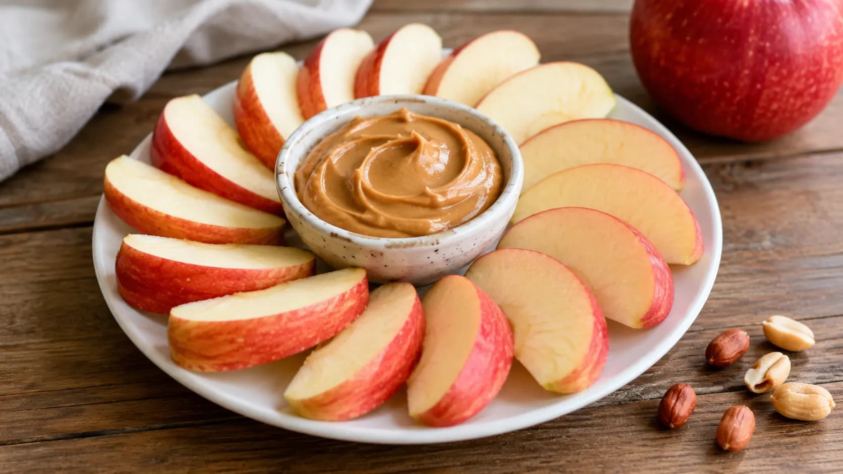 Apple Slices with Peanut Butter