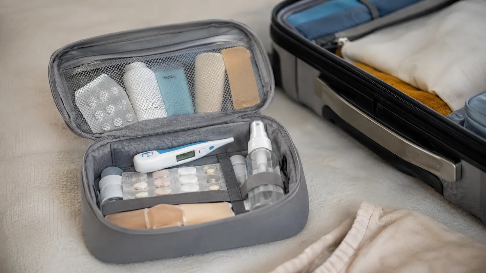 Forgetting a small travel health pouch